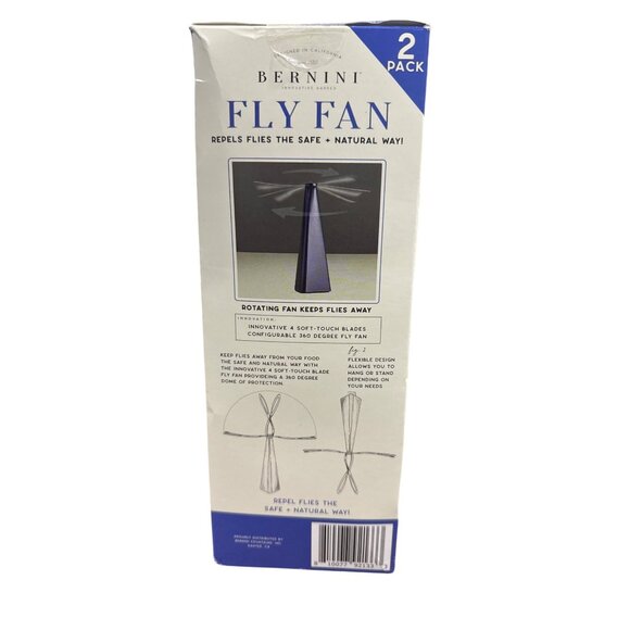 Bernini Fly Fan 2-Pack Repels Flies Safe & Natural 360° - Picture 5 of 7